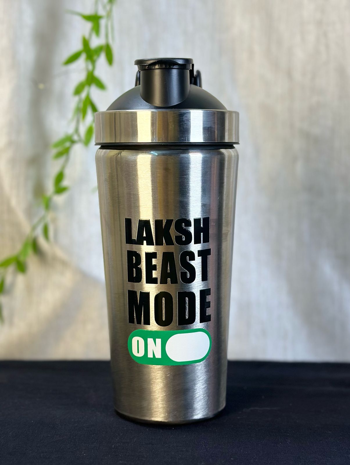 Hozzby Stainless Steel Beast Mode Unleash Your Name Gym Shaker