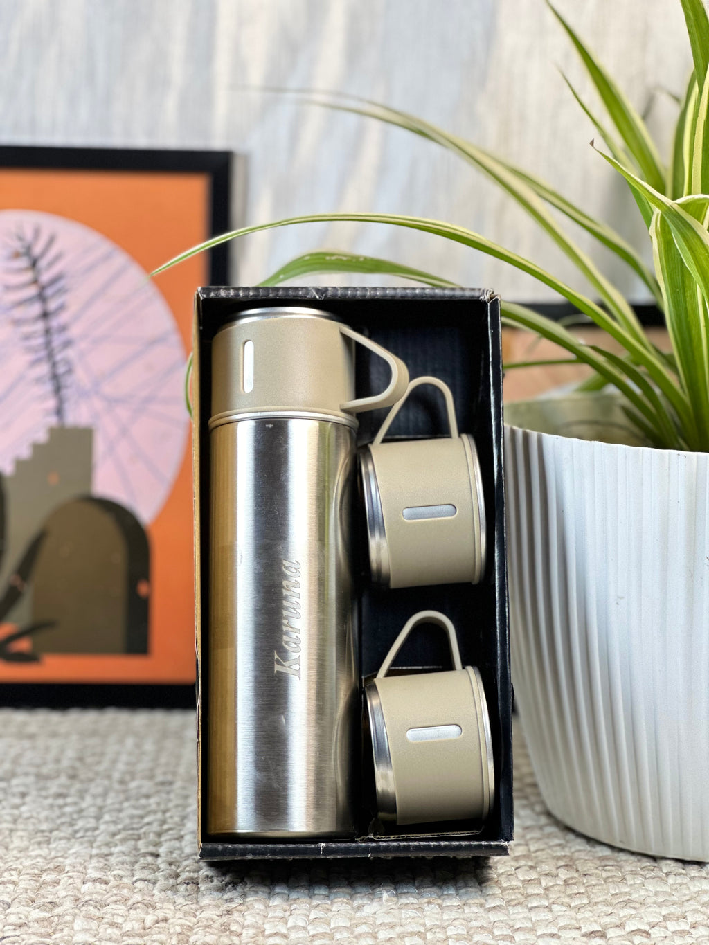 Personalized  Vacuum Flask Gift Set   ( 500 Ml )