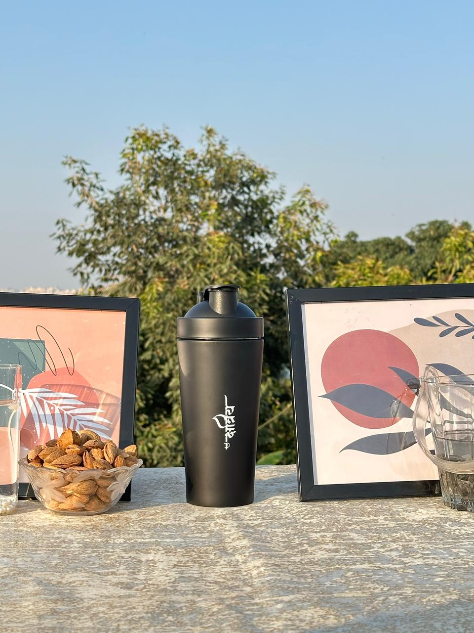 Surname Theme Stainless Steel Gym Shaker Cod Availaible With 7 Days Return Policy