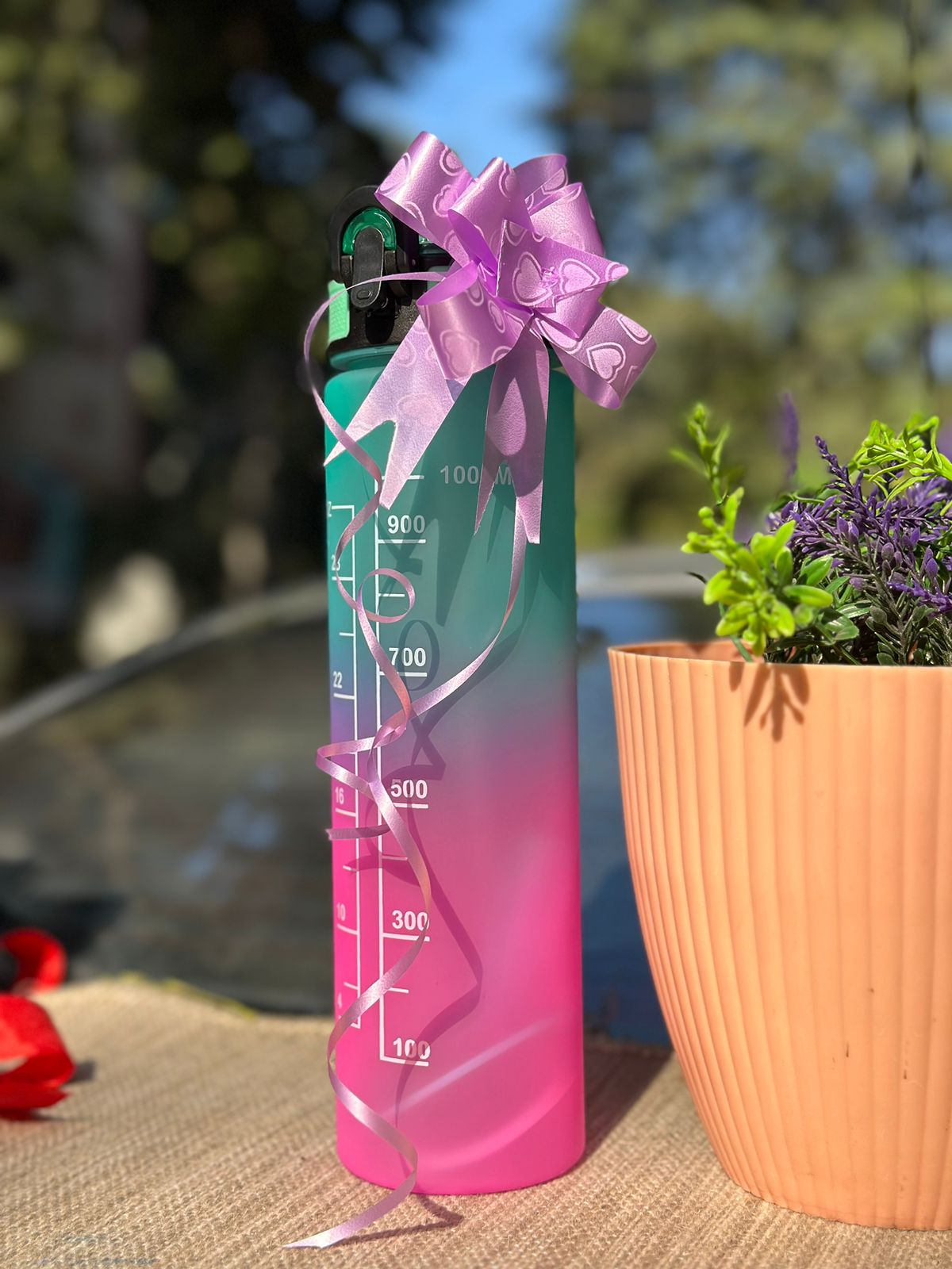 Personalized Stainless Steel Gym Shaker & 1000 ML Motivational Bottle  Combo