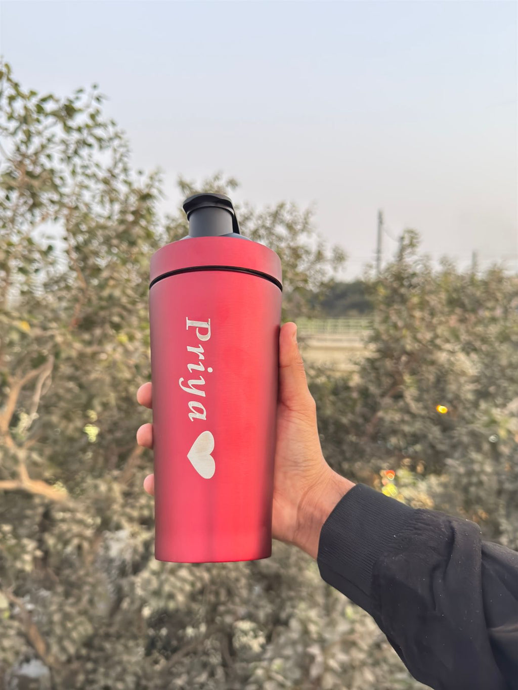 Hozzby Personalised  Stainless Steel Gym Shaker  750 ML | Order Now  | Customised Fitness Companion