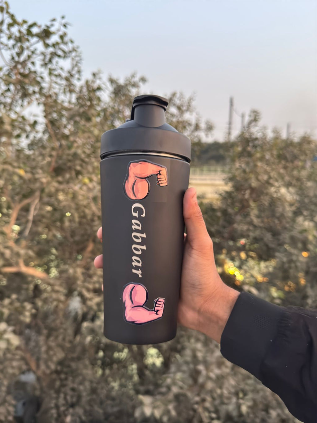 Hozzby Personalised  Stainless Steel Gym Shaker  750 ML | Order Now  | Customised Fitness Companion