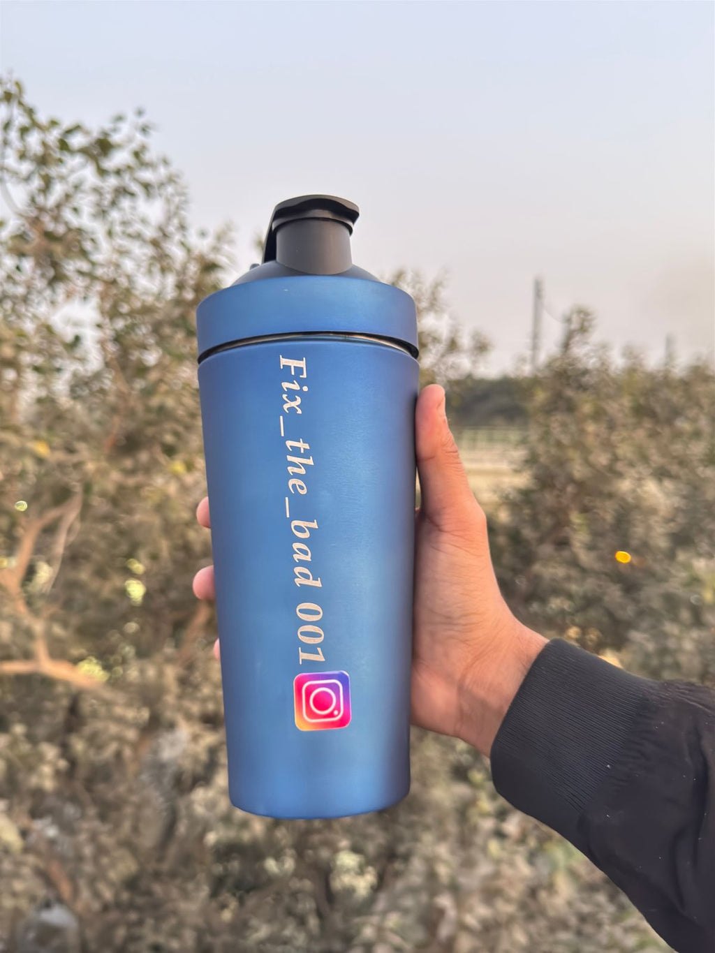 Hozzby Personalised  Stainless Steel Gym Shaker  750 ML | Order Now  | Customised Fitness Companion